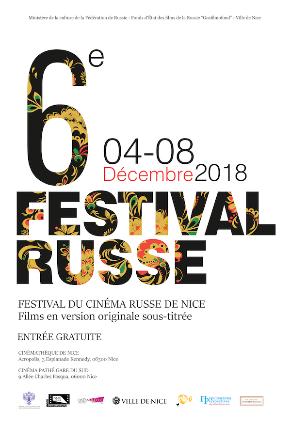 Affiche. Sixième Festival du cinéma russe de Nice. 2018-12-04